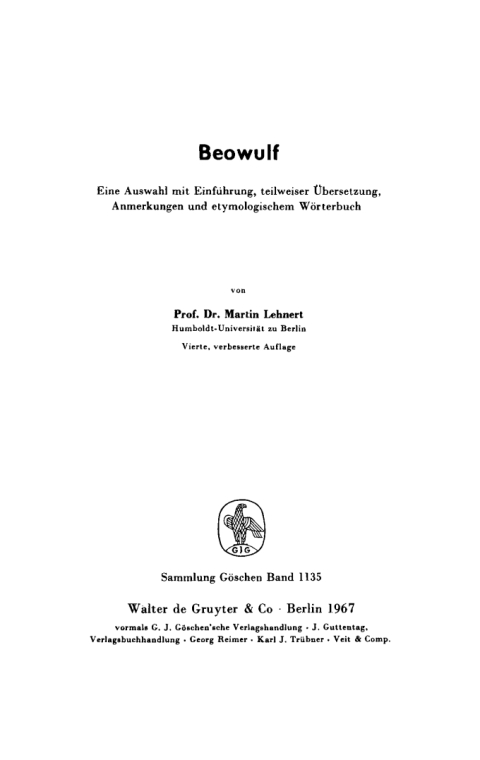 Cover image for book Beowulf