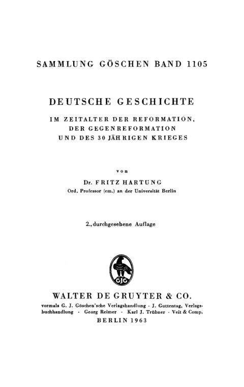 Cover image for book Deutsche Geschichte im Zeitalter der Reformation, der Gegenreformation und des 30 jährigen Krieges