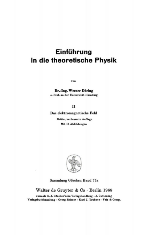 Cover image for book Das elektromagnetische Feld