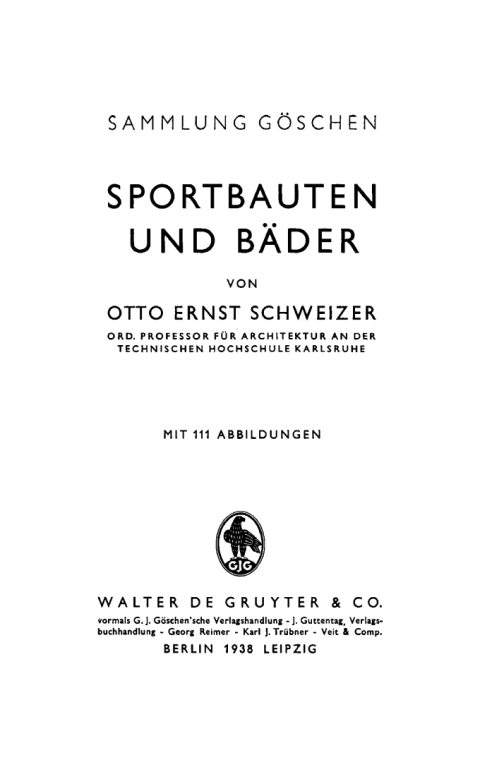 Cover image for book Sportbauten und Bäder