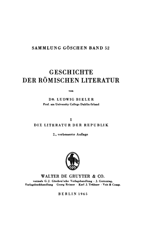 Cover image for book Die Literatur der Republik