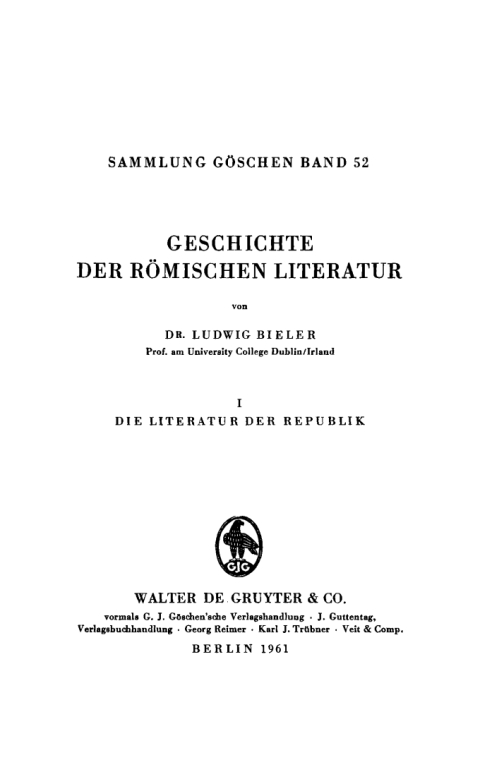 Cover image for book Die Literatur der Republik