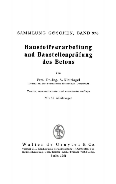 Cover image for book Baustoffverarbeitung und Baustellenprüfung des Betons