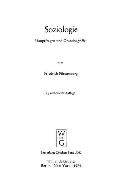 Cover image for book Soziologie