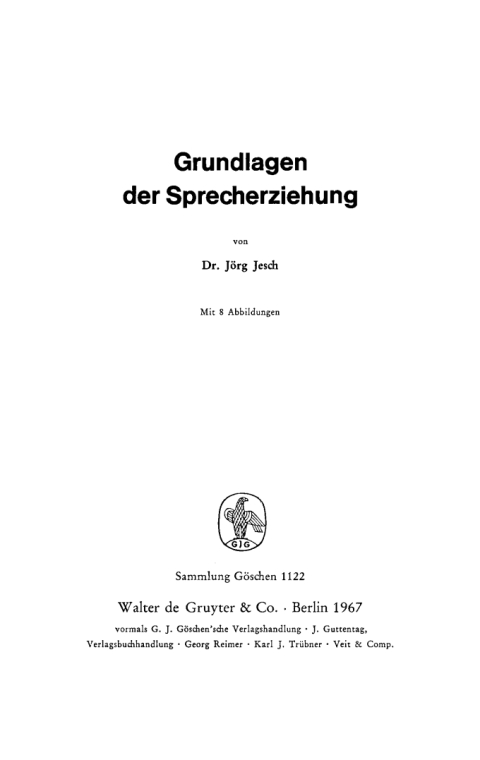 Cover image for book Grundlagen der Sprecherziehung