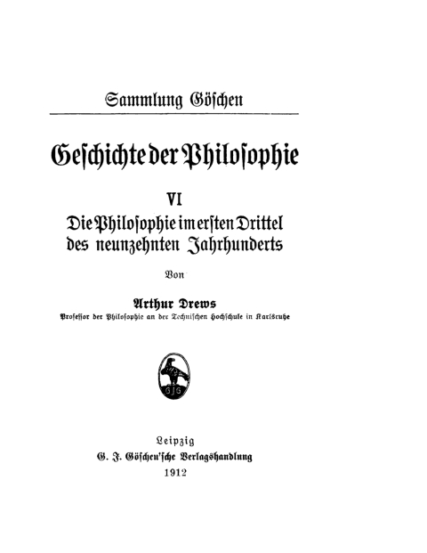 Cover image for book Die Philosophie im ersten Drittel des 19. Jahrhunderts