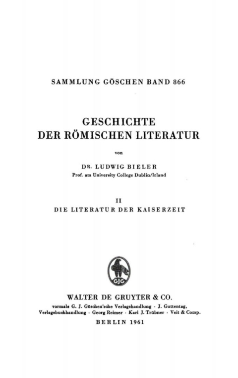 Cover image for book Die Literatur der Kaiserzeit