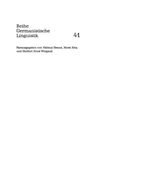 Cover image for book Instruktionsverhalten und Sprechhandlungsfähigkeit