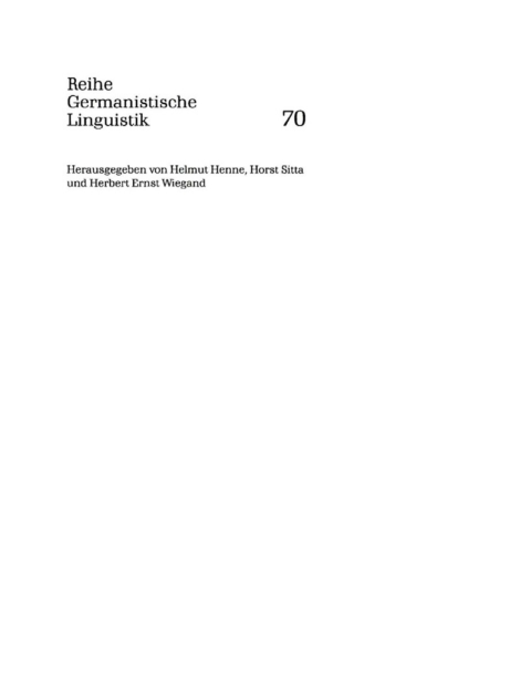 Cover image for book Theoretische Aspekte der deutschen Orthographie