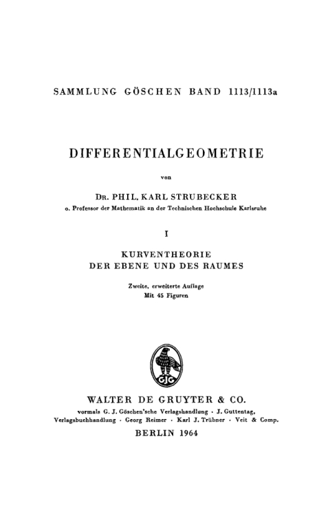 Cover image for book Kurventheorie der Ebene und des Raumes