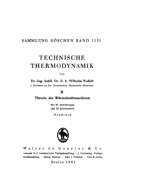 Cover image for book Theorie der Wärmekraftmaschinen