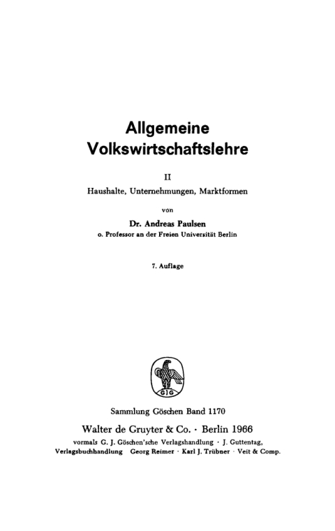 Cover image for book Haushalte, Unternehmungen, Marktformen