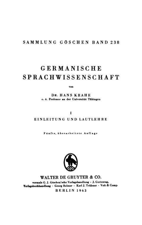 Cover image for book Einleitung und Lautlehre