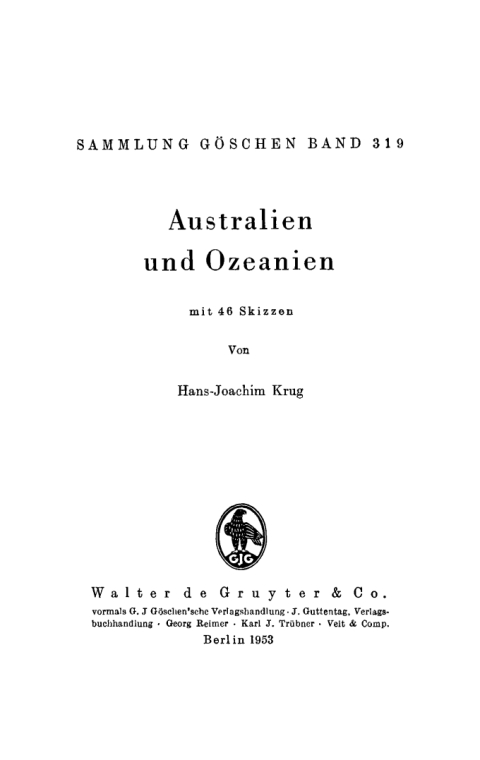 Cover image for book Australien und Ozeanien