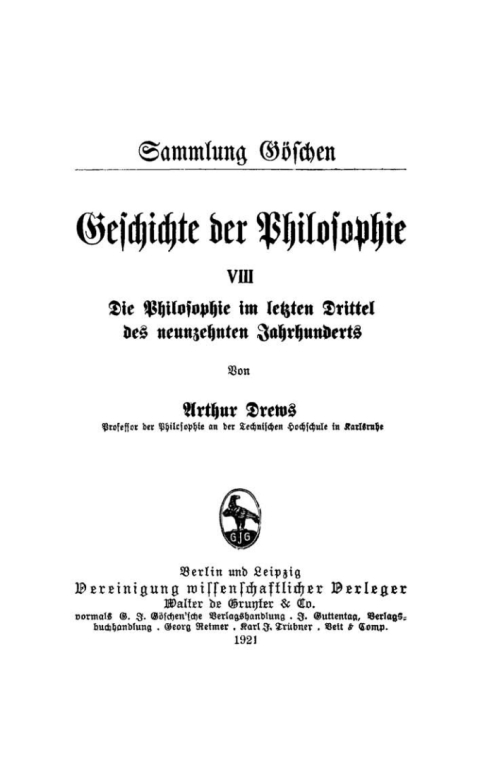 Cover image for book Die Philosophie im letzten Drittel des neunzehnten Jahrhunderts