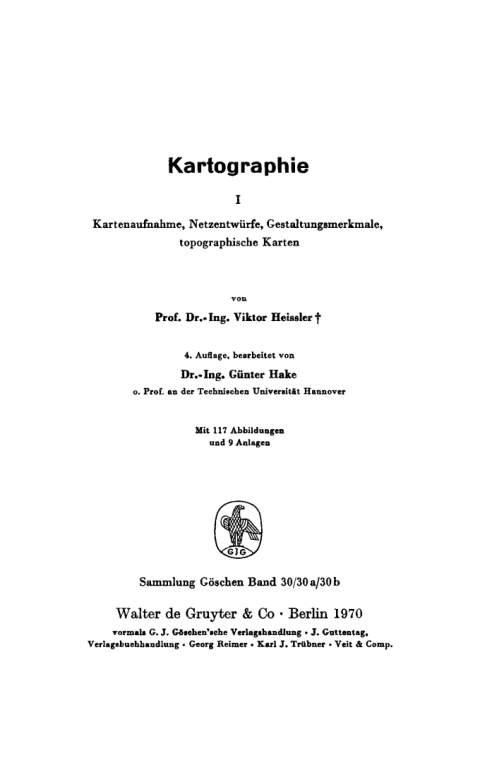 Cover image for book Kartenaufnahme, Netzentwürfe, Gestaltungsmerkmale, topographische Karten