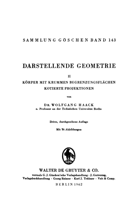 Cover image for book Körper mit krummen Begrenzungsflächen. Kotierte Projektionen