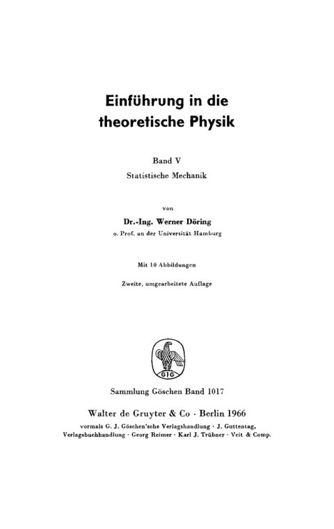 Cover image for book Statistische Mechanik