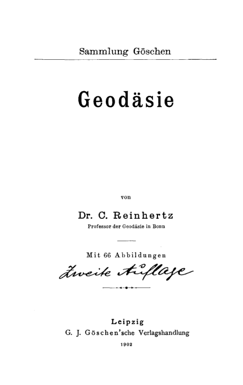 Cover image for book Geodäsie
