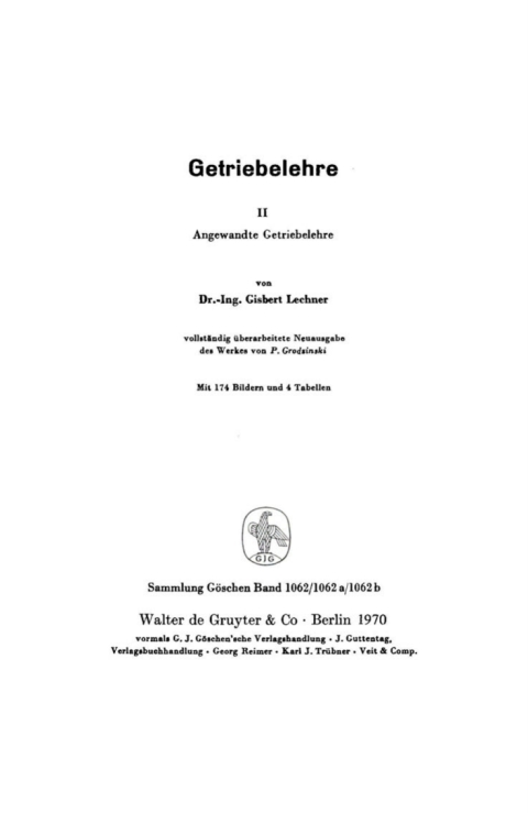 Cover image for book Angewandte Getriebelehre