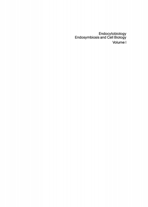 Cover image for book Endosymbiosis and cell biology