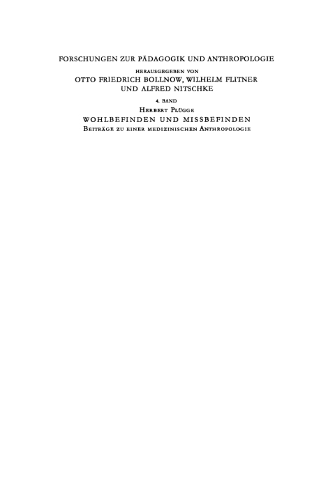 Cover image for book Wohlbefinden und Missbefinden
