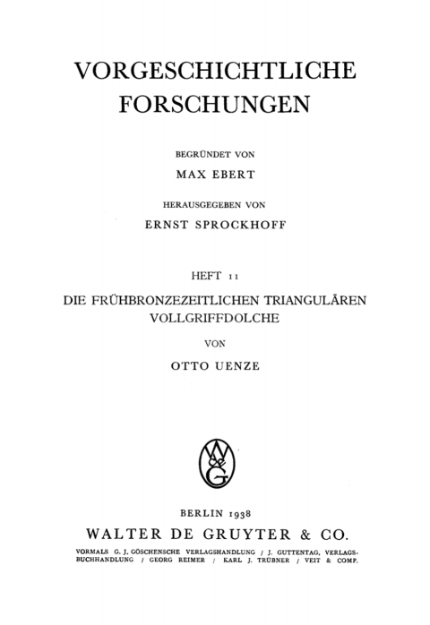 Cover image for book Die frühbronzezeitlichen triangulären Vollgriffdolche
