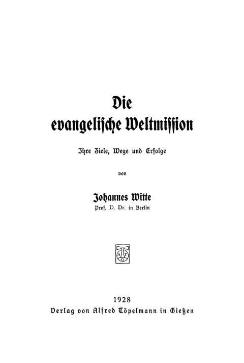 Cover image for book Die evangelische Weltmission