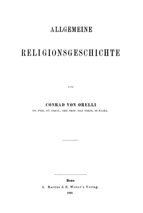 Cover image for book Allgemeine Religionsgeschichte