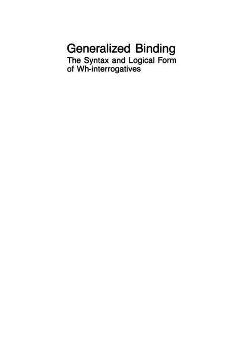 Cover image for book Generalized binding