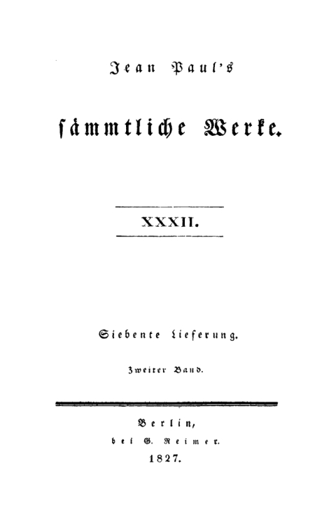 Cover image for book Siebente Lieferung. Zweiter Band: Komischer Anhang zum Titan