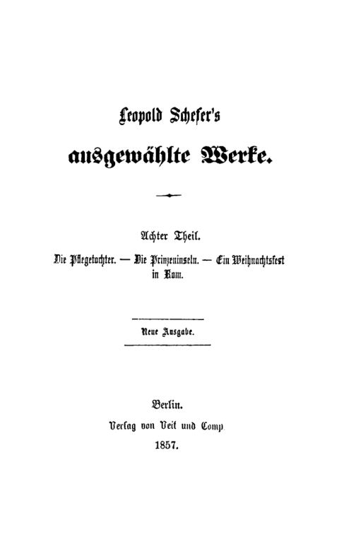 Cover image for book Die Pflegetochter. Die Prinzeninseln. Ein Weihnachtsfest in Rom