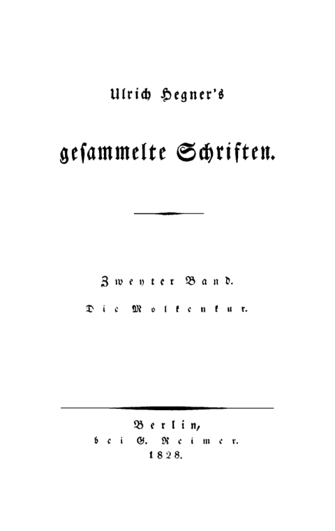 Cover image for book Die Molkenkur