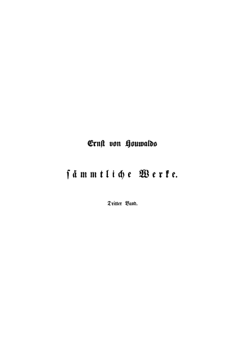 Cover image for book Ernst von Houwalds: Sämmtliche Werke. Band 3