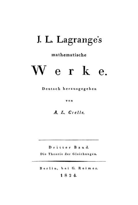 Cover image for book Die Theorie der Gleichungen