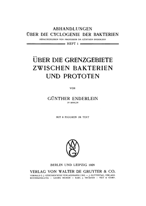 Cover image for book Über die Grenzgebiete zwischen Bakterien und Prototen