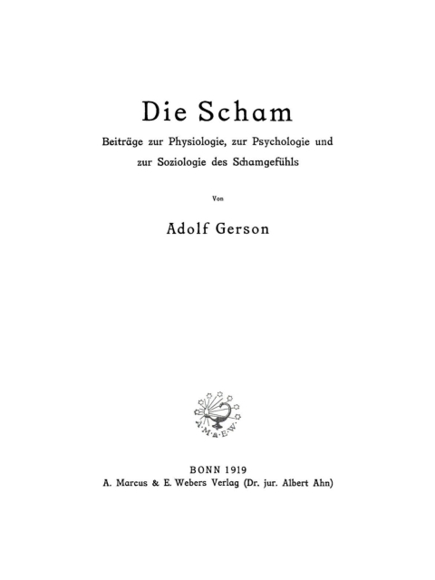 Cover image for book Die Scham