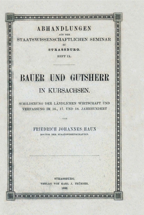 Cover image for book Bauer und Gutsherr in Kursachsen