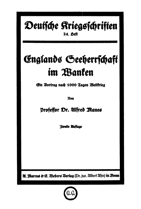 Cover image for book Englands Seeherrschaft im Wanken