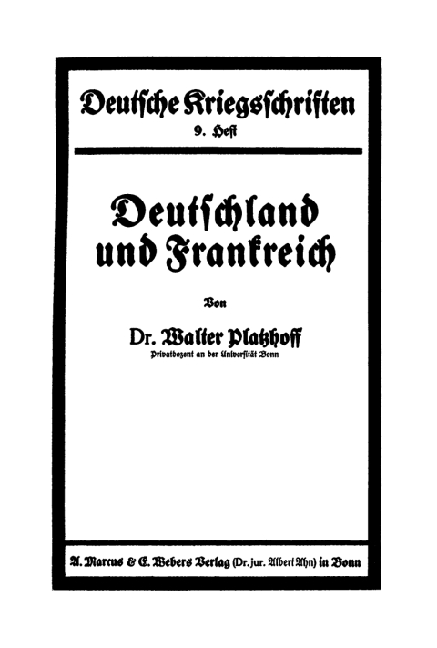 Cover image for book Deutschland und Frankreich