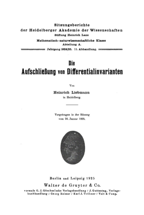 Cover image for book Die Aufschließung von Differentialinvarianten