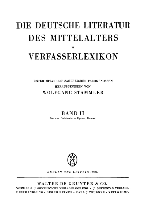 Cover image for book Der von Gabelstein - Kyeser, Konrad