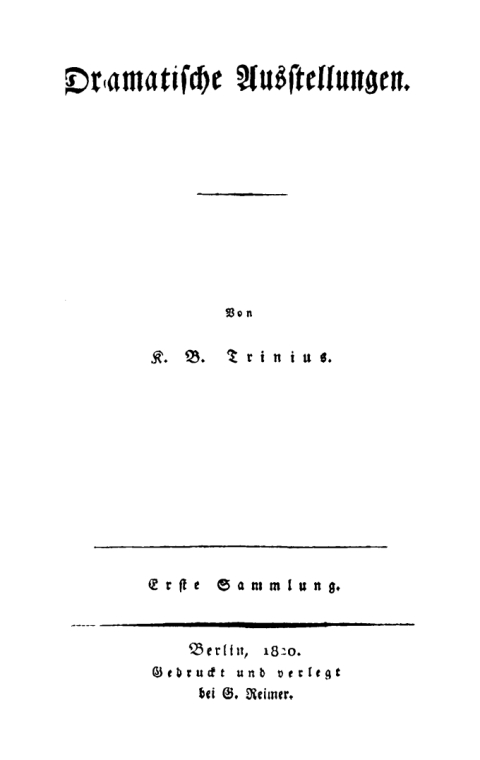 Cover image for book Dramatische Ausstellungen, erste Sammlung
