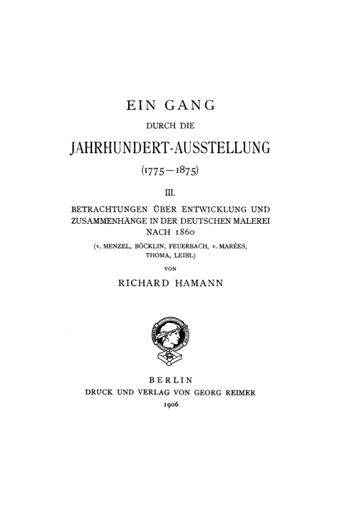 Cover image for book Nach 1860