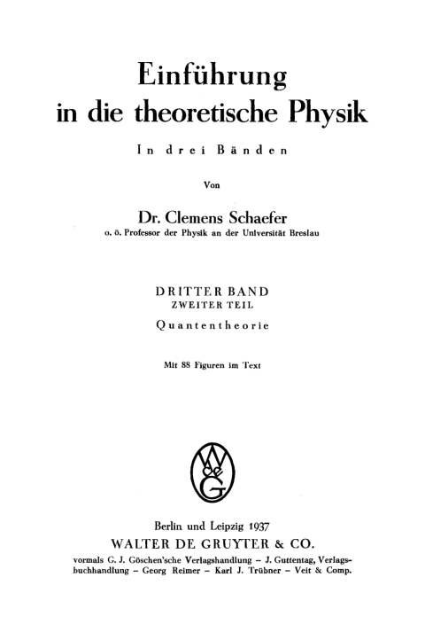 Cover image for book Quantentheorie