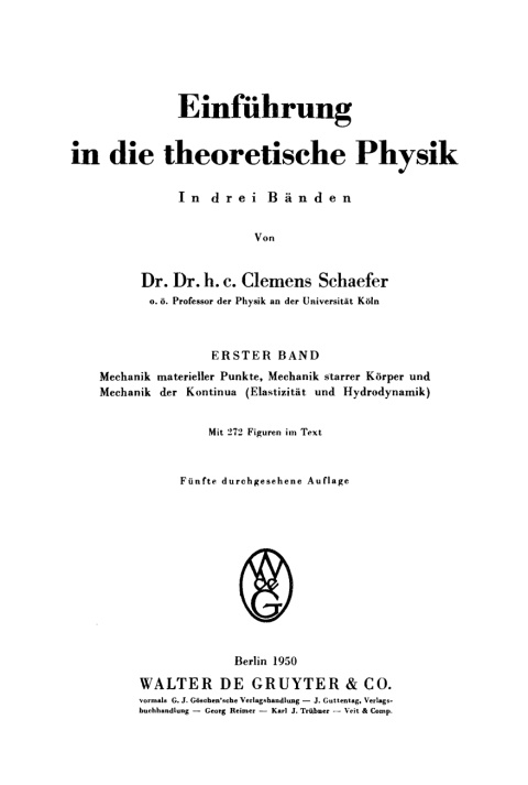 Cover image for book Mechanik materieller Punkte, Mechanik starrer Körper und Mechanik der Kontinua (Elastizität und Hydrodynamik)