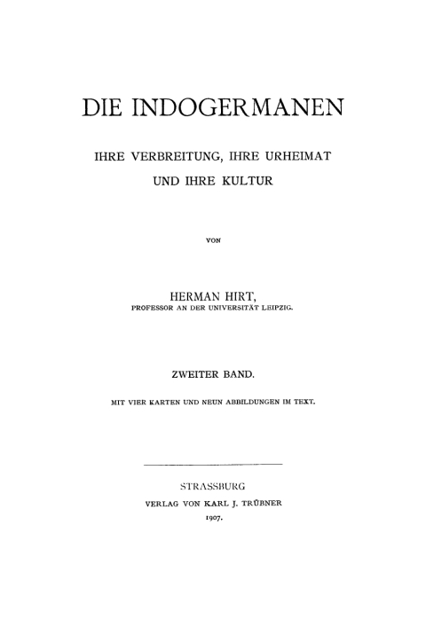 Cover image for book Herman Hirt: Die Indogermanen. Band 2
