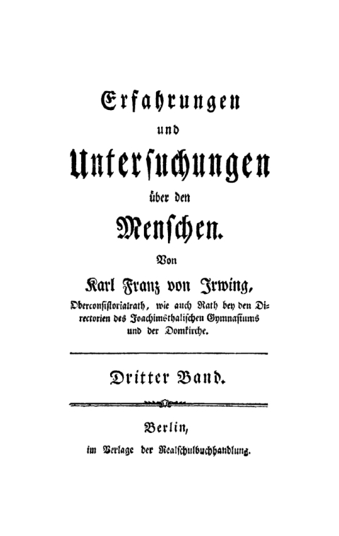 Cover image for book Erfahrungen und Untersuchungen über den Menschen. Dritter Band