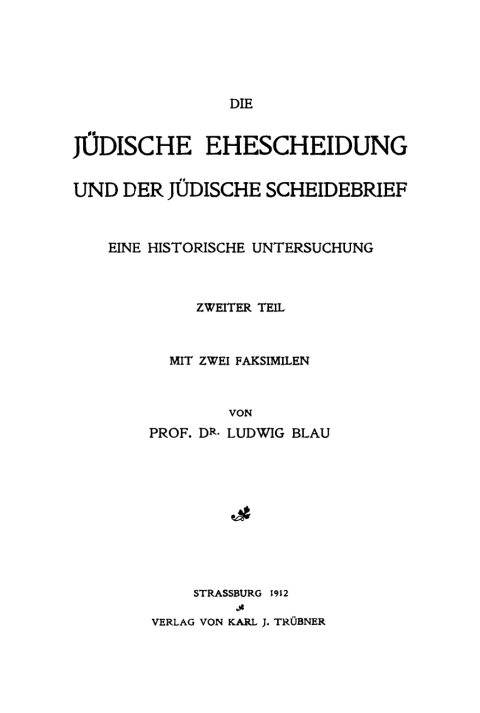 Der jÃ¼dische Scheidebrief 