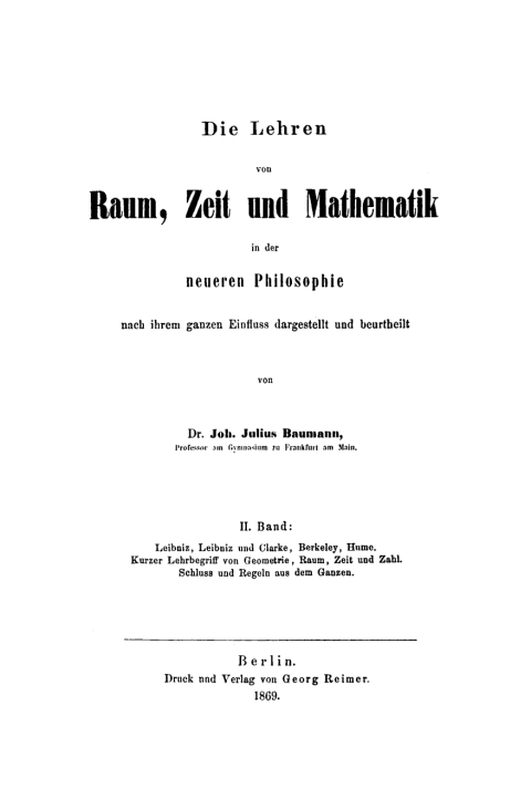 Cover image for book Leibniz, Leibniz und Clarke, Berkeley, Hume, kurzer Lehrbegriff von Geometrie, Raum, Zeit und Zahl, Schluß und Regeln aus dem Ganzen